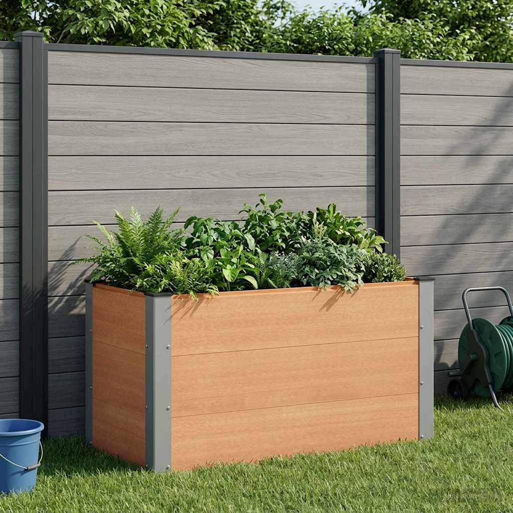 vidaXL Hochbeet Braun 100 x 50 x 54 cm WPC und Aluminium