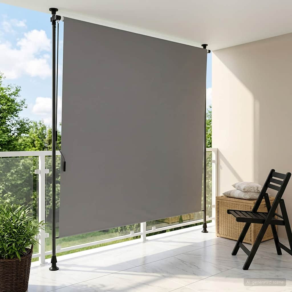 vidaXL Outdoor Rollo Hellgrau 120 x 270 cm