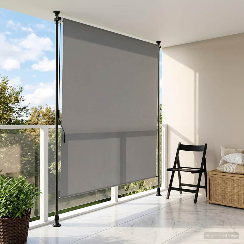 vidaXL Outdoor Rollo Hellgrau 150 x 270 cm