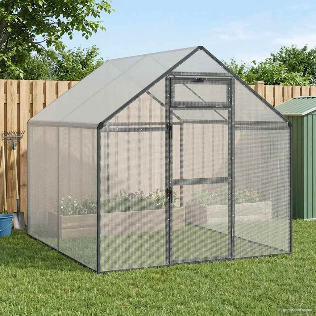 vidaXL Vogelkäfig Anthrazit 181,5 x 221 x 173,5 cm