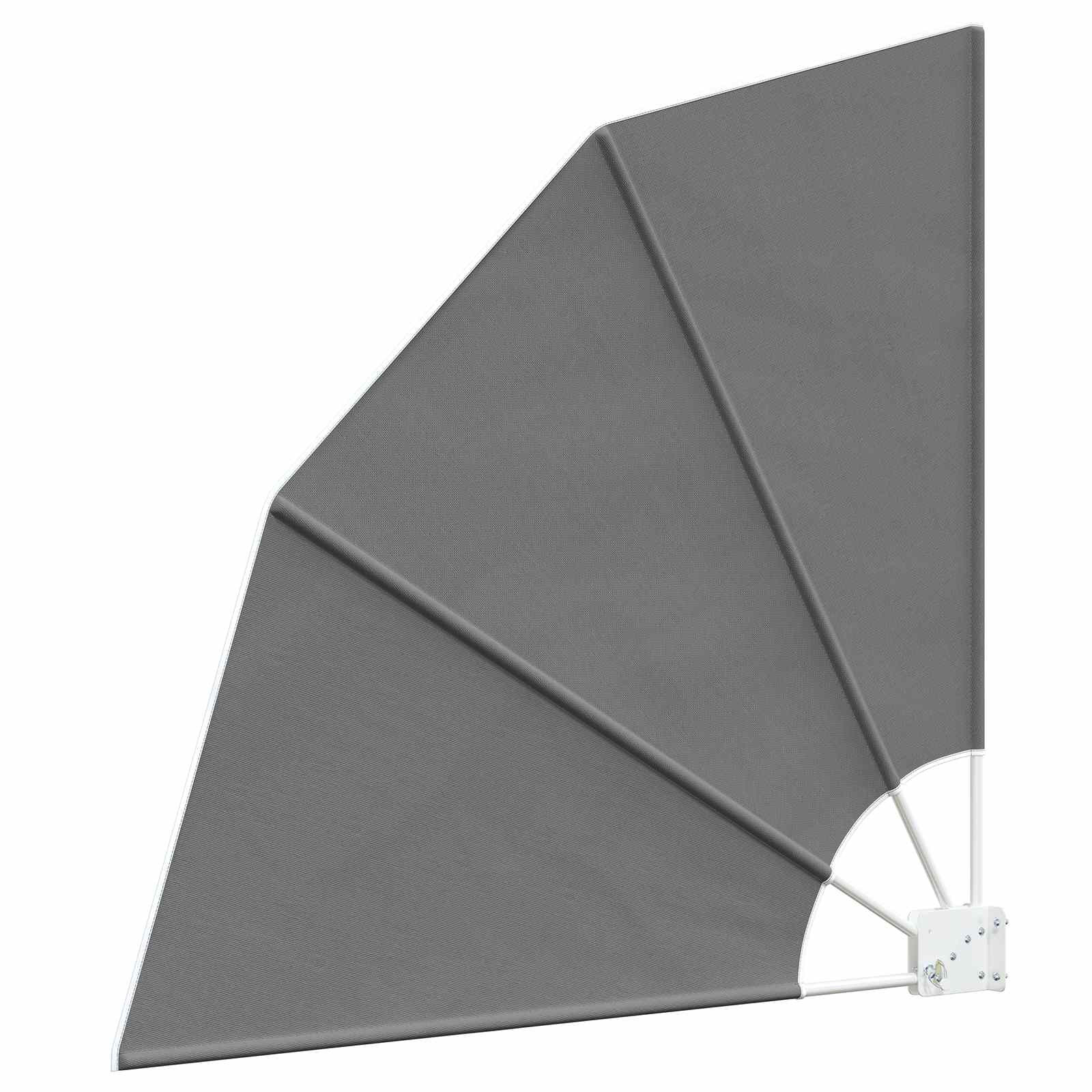 vidaXL Balkon Sichtschutz 140 x 140 cm Polyester Hellgrau