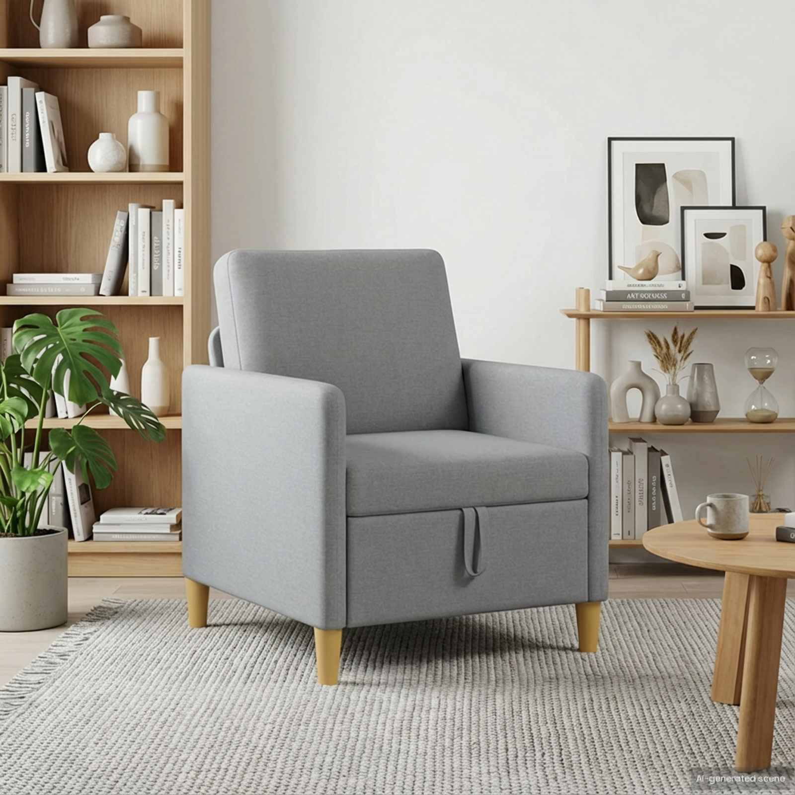 vidaXL Sofa mit Stauraum Hellgrau 72 x 78 x 87 cm Polyester