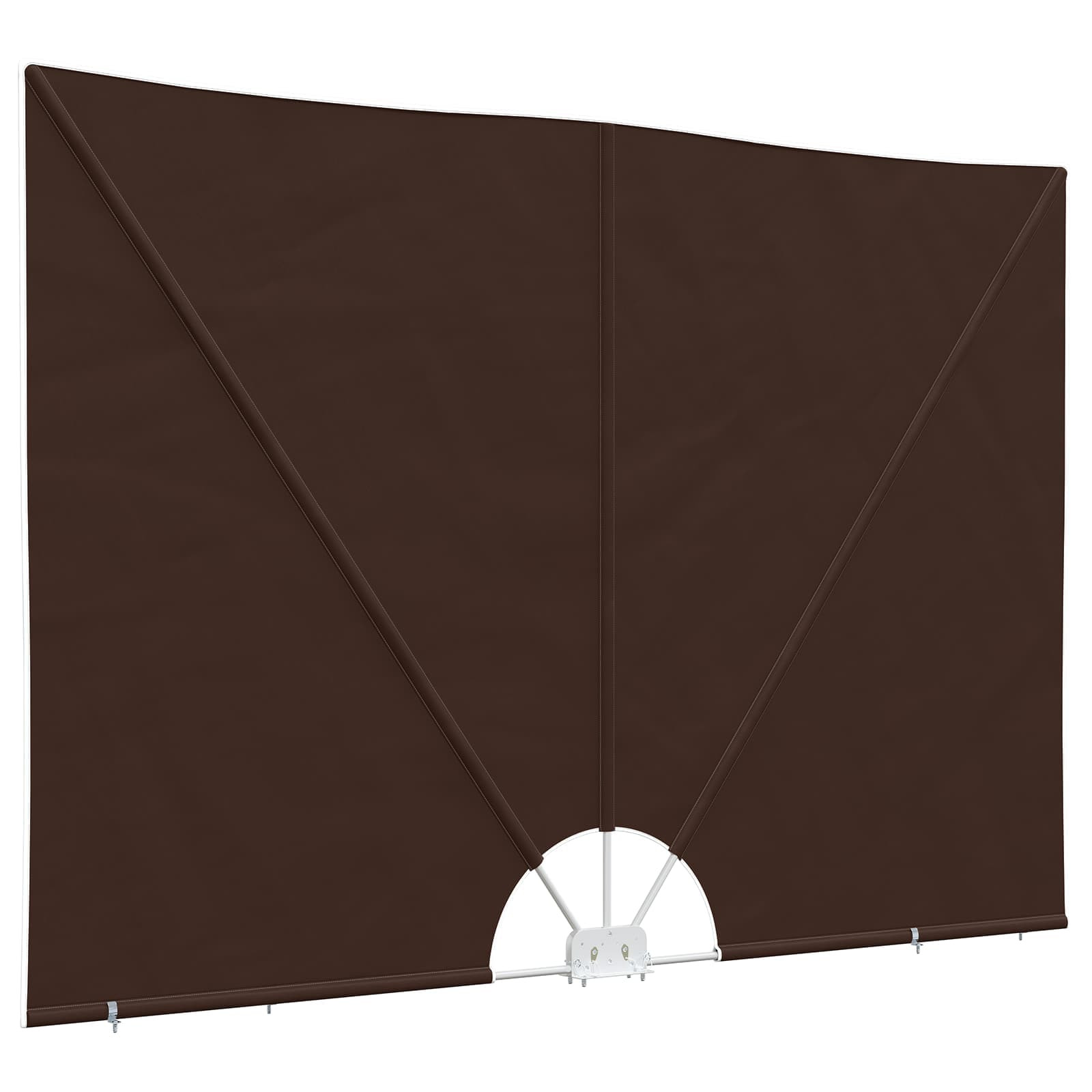 vidaXL Balkon Sichtschutz 240 x 160 cm Polyester Rechtwinklig Braun