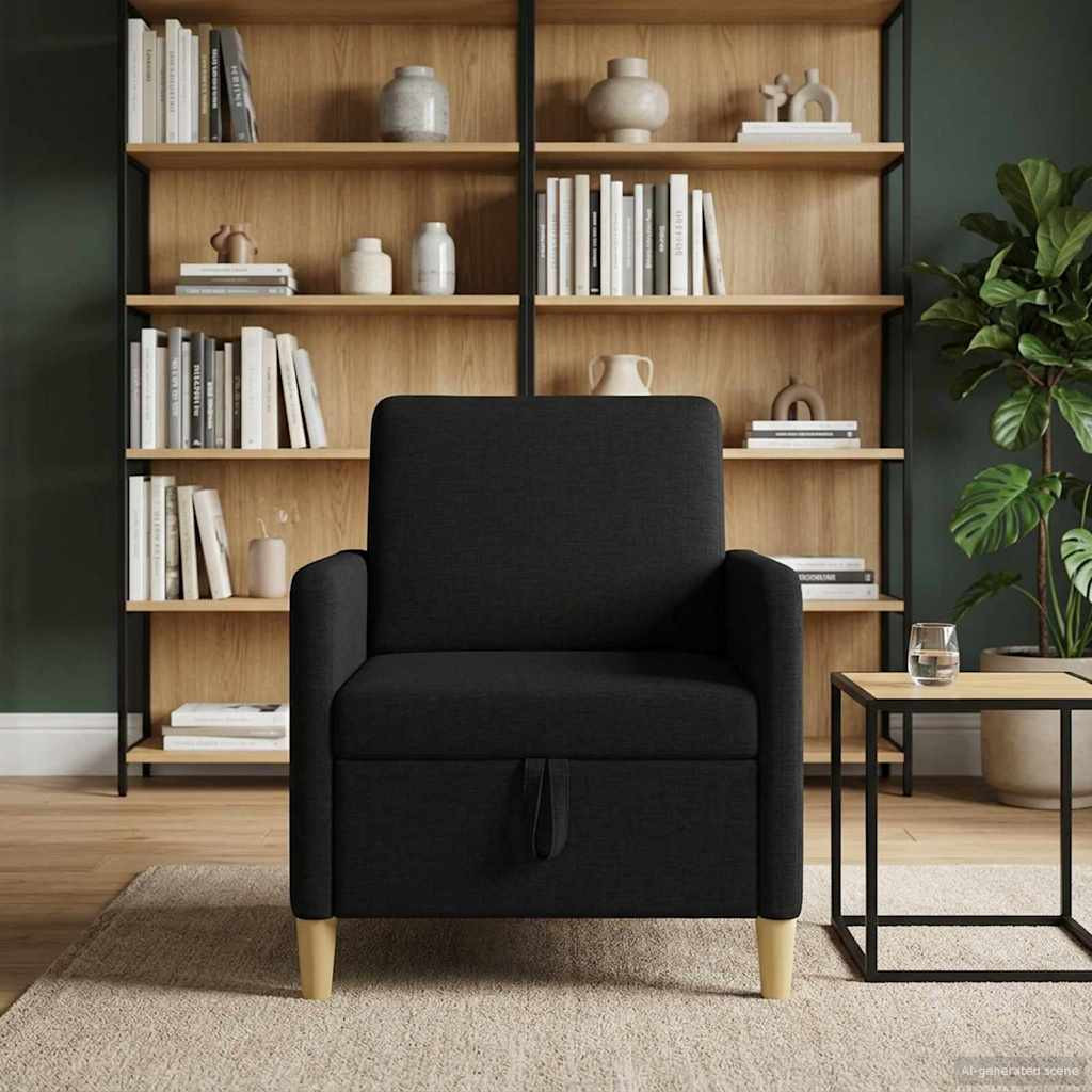 vidaXL Sofa mit Stauraum Schwarz 72 x 78 x 87 cm Polyester