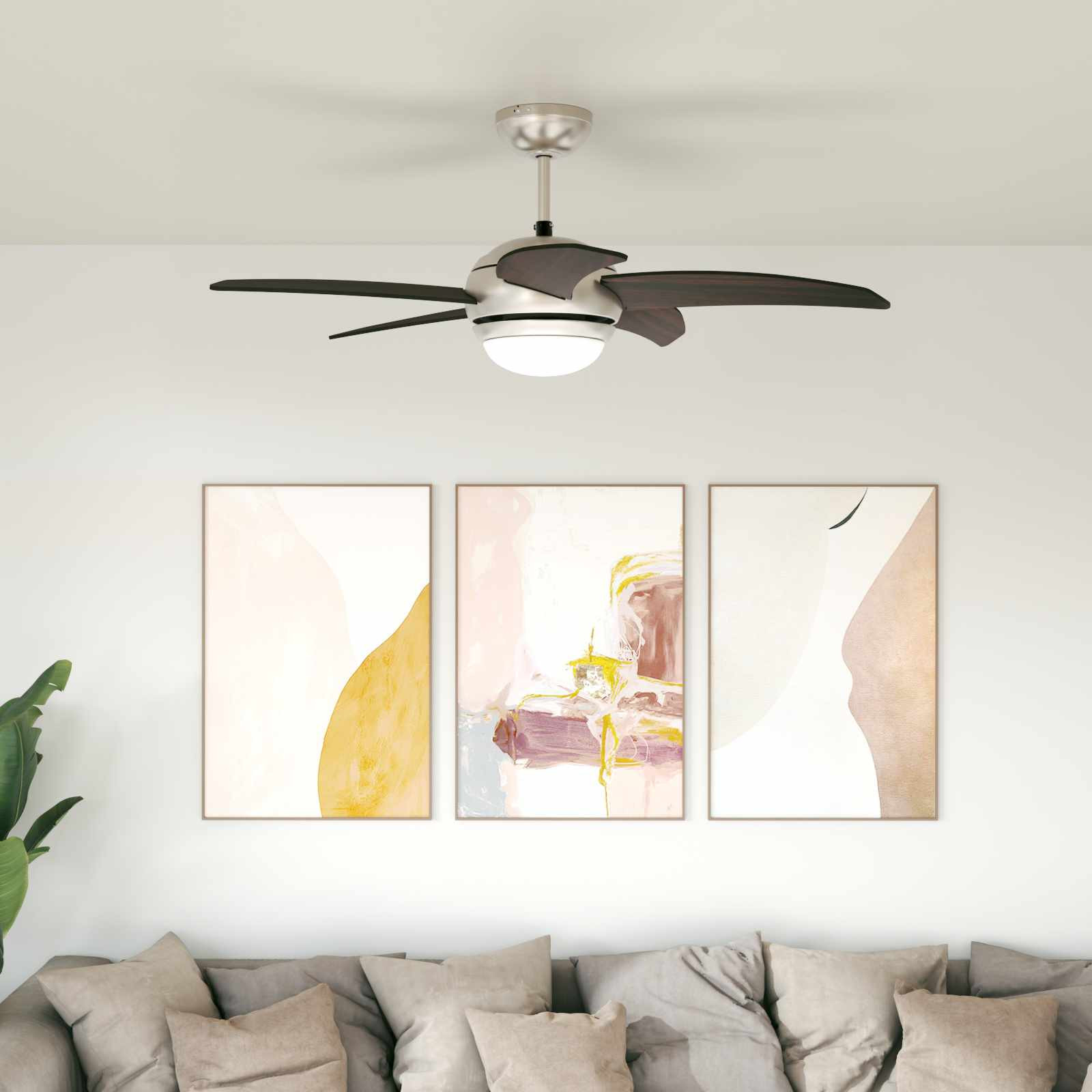 vidaXL Deckenventilator mit Licht und Fernbedienung Ø 110 cm