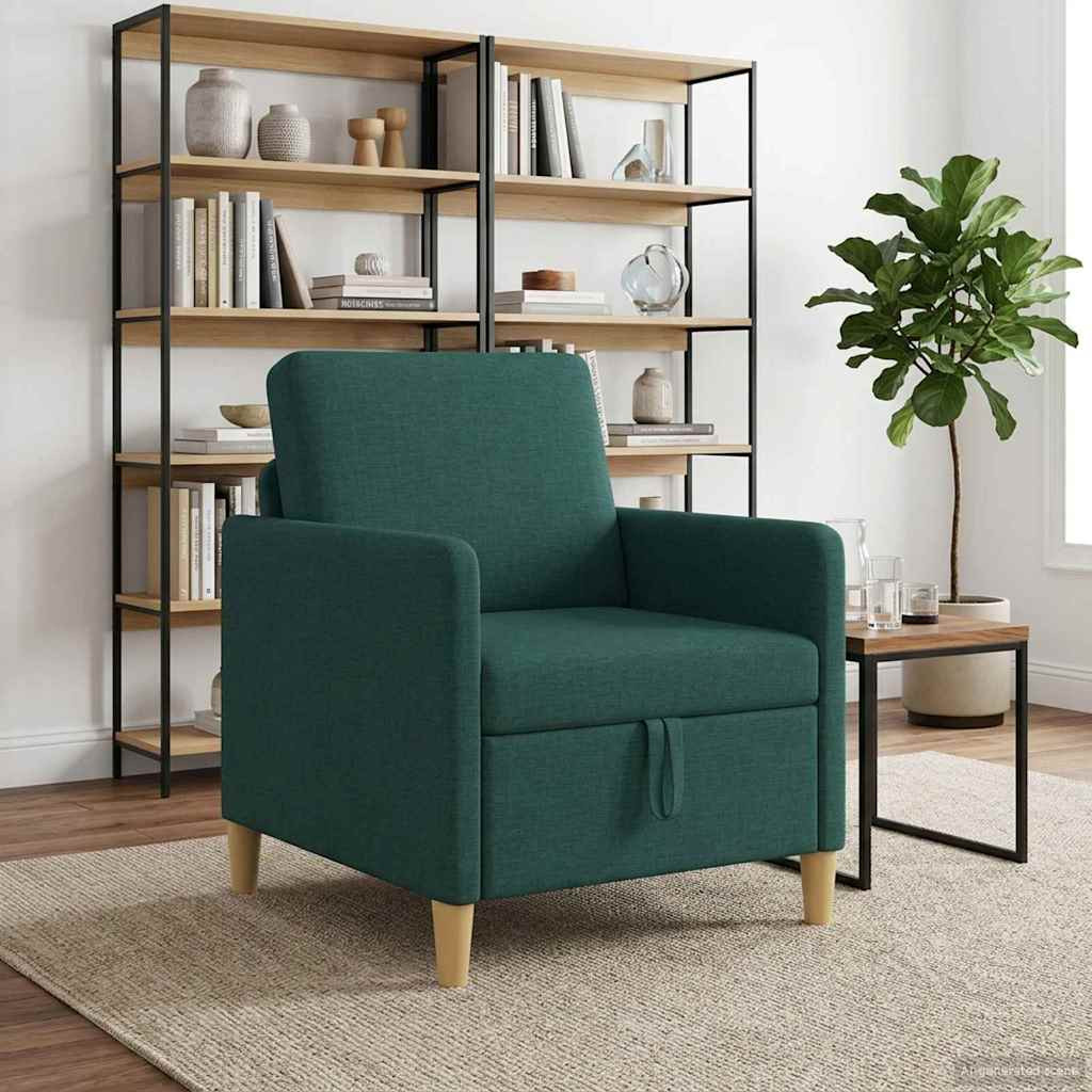 vidaXL Sofa mit Stauraum Dunkelgrün 72 x 78 x 87 cm Polyester