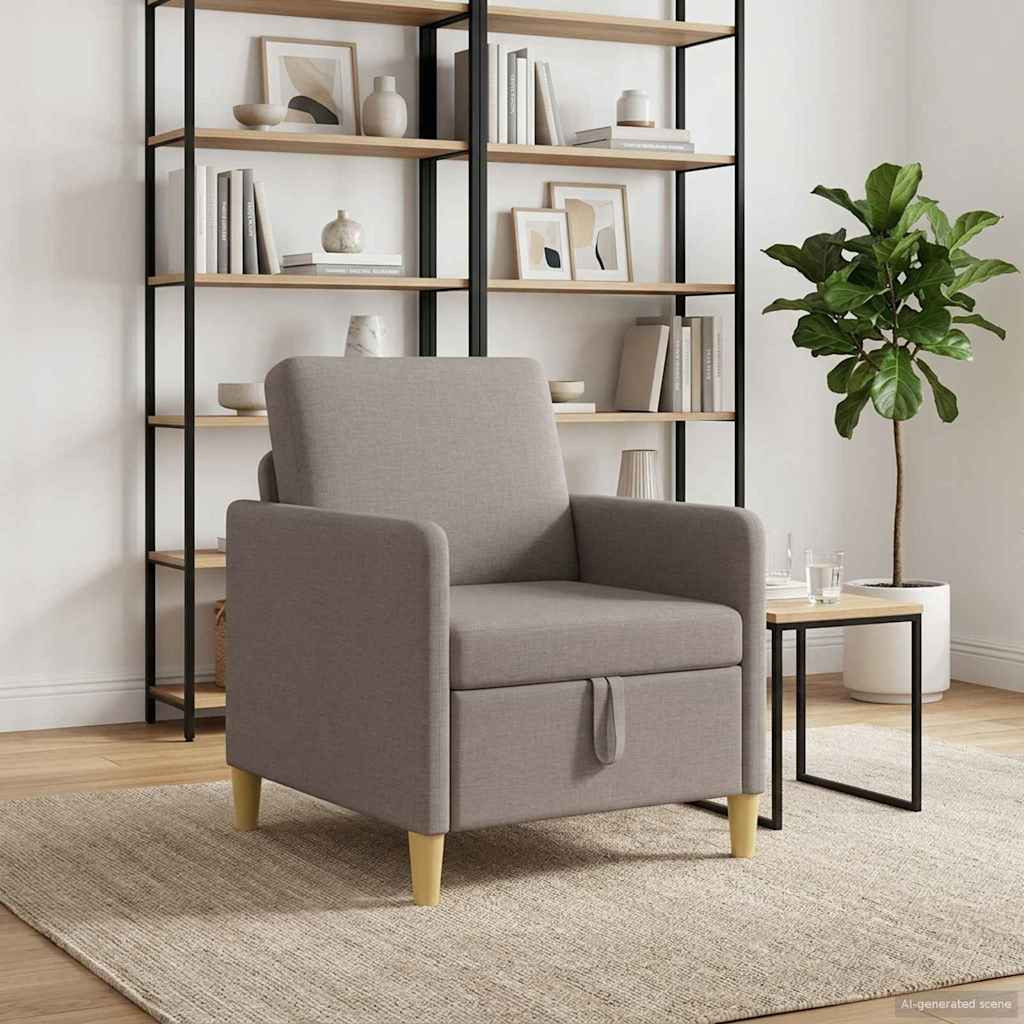 vidaXL Sofa mit Stauraum Taupe 72 x 78 x 87 cm Polyester