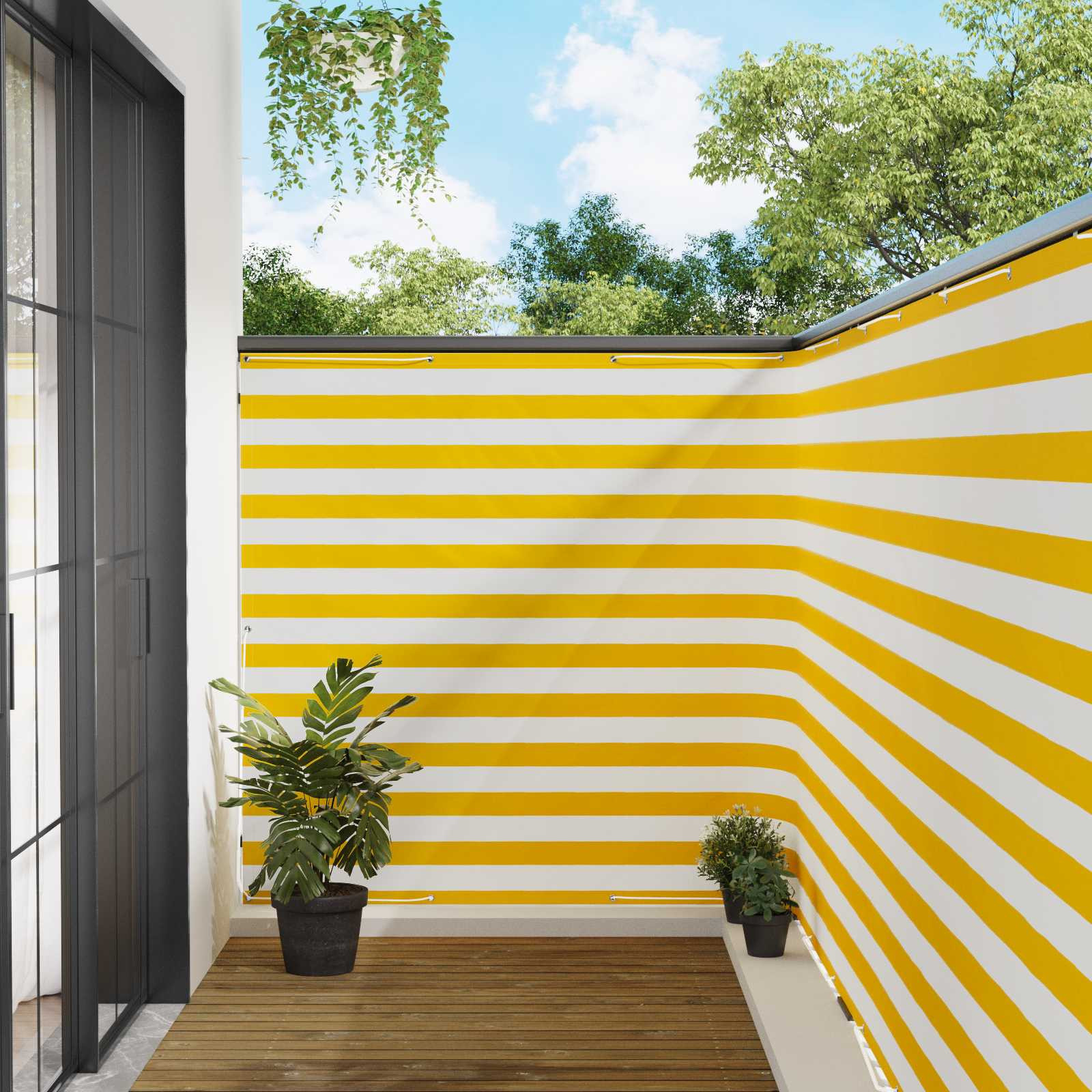 vidaXL Balkon Sichtschutz 150 x 1000 cm Stoff mit PU-Beschichtung