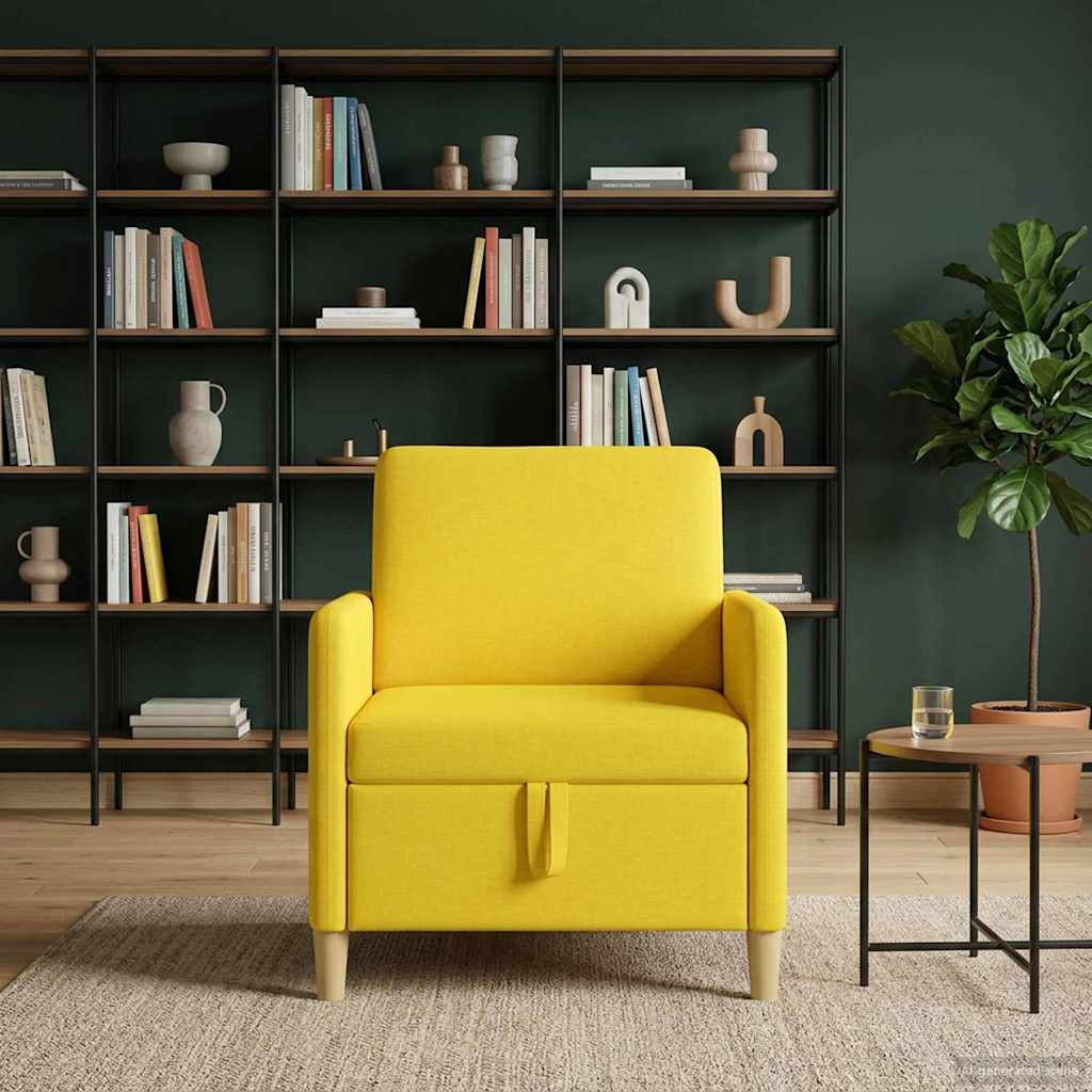 vidaXL Sofa mit Stauraum Helles Gelb 72 x 78 x 87 cm Polyester