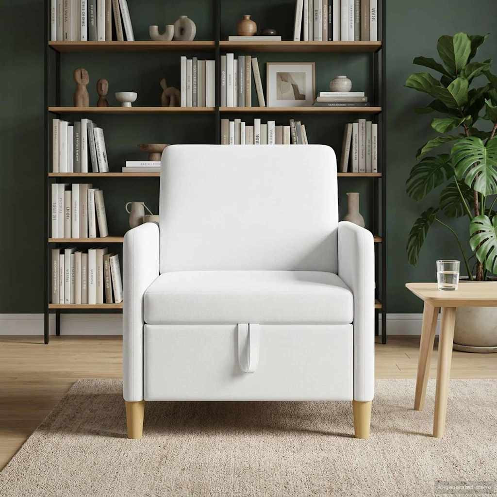 vidaXL Sofa mit Stauraum Weiß 72 x 78 x 87 cm Polyester