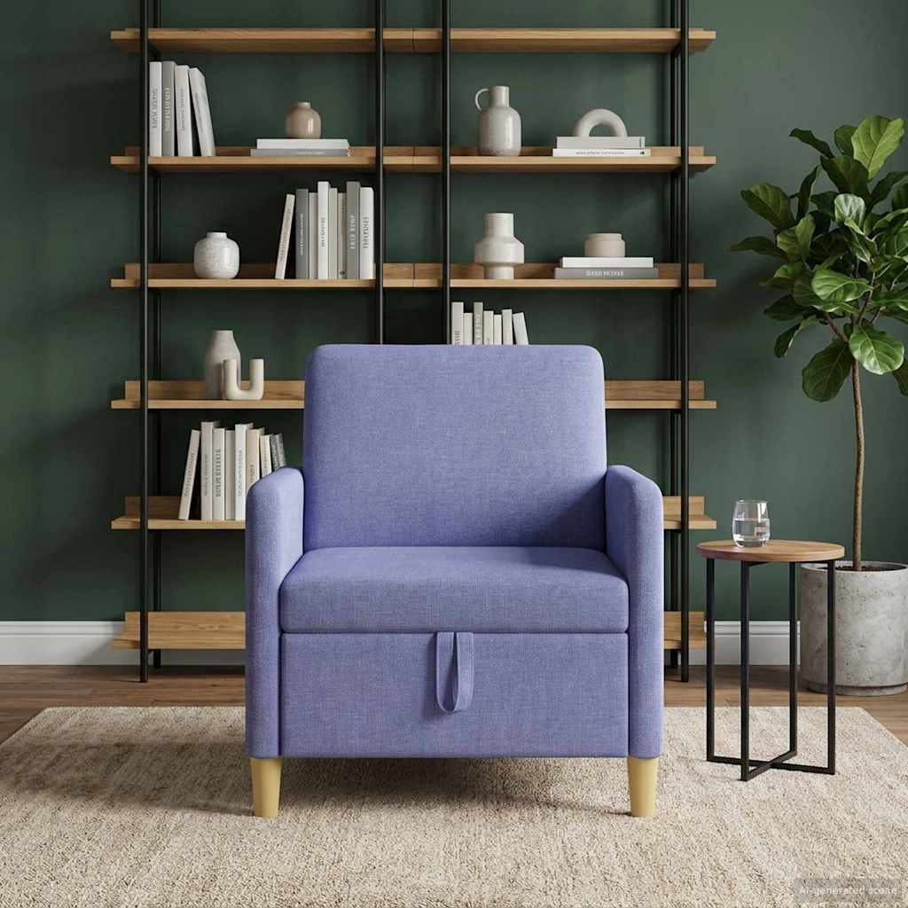 vidaXL Sofa mit Stauraum Jeans blau 72 x 78 x 87 cm Polyester