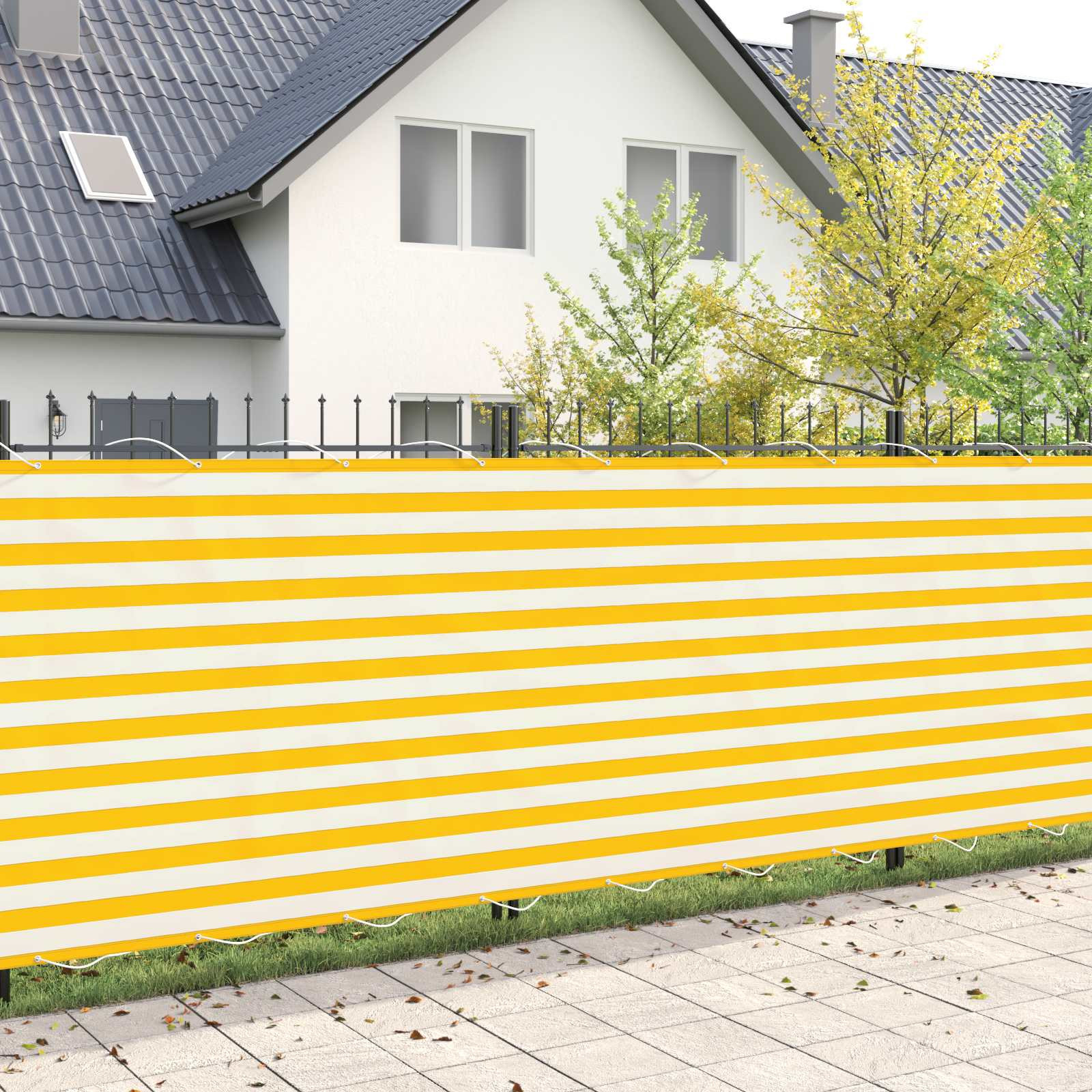 vidaXL Balkon Sichtschutz 180 x 400 cm Stoff mit PU-Beschichtung