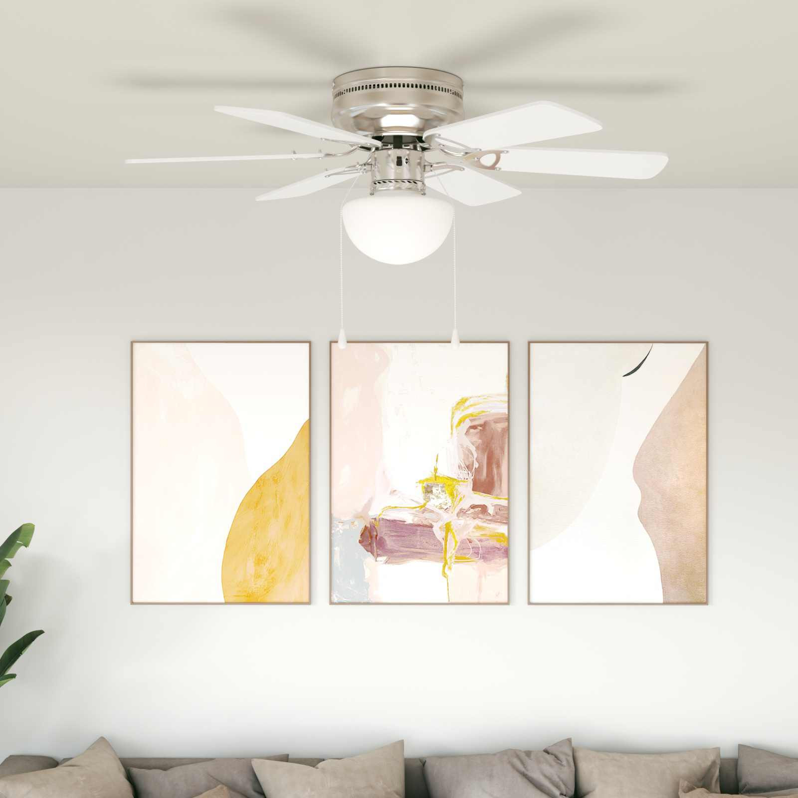 vidaXL Deckenventilator mit Licht Ø 82 cm Weiß