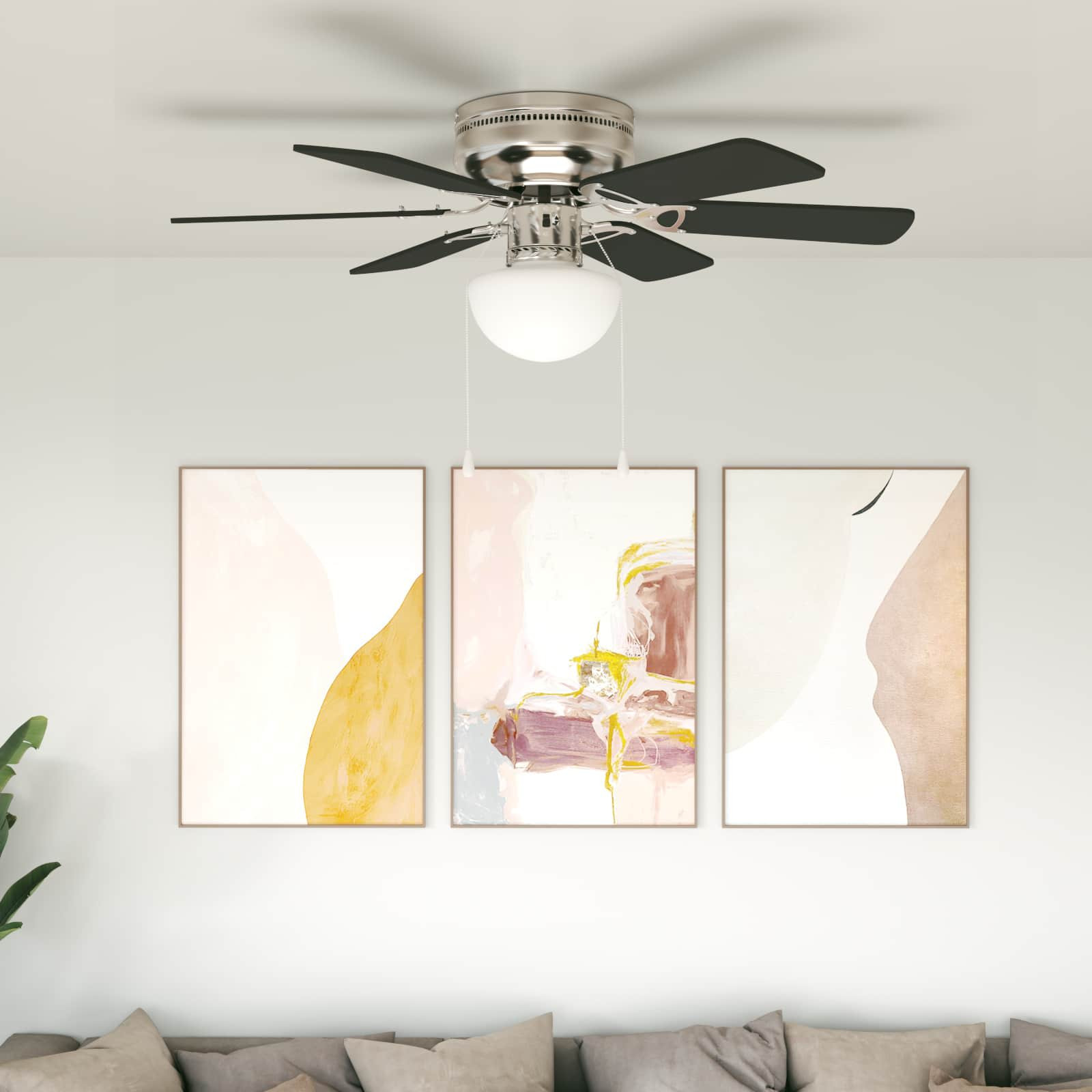 vidaXL Deckenventilator mit Licht Ø 82 cm Schwarz
