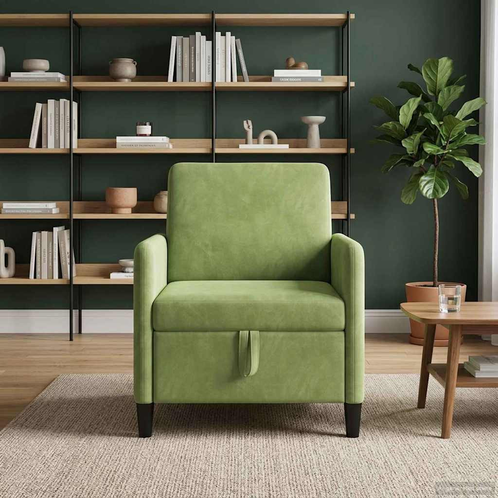 vidaXL Sofa mit Stauraum Hellgrün 72 x 78 x 87 cm Polyester