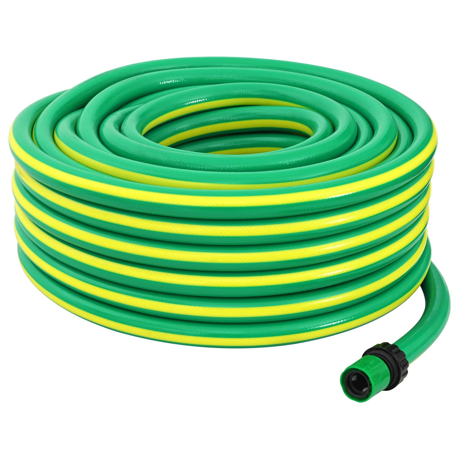 vidaXL Gartenschlauch 5-lagig Grün und Gelb 1 / 2'' 10 m PVC