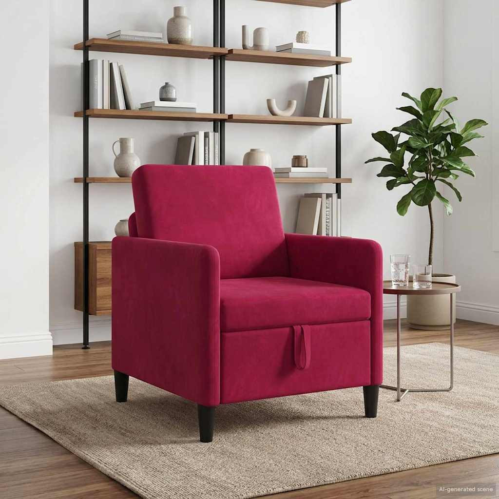 vidaXL Sofa mit Stauraum Weinrot 72 x 78 x 87 cm Polyester