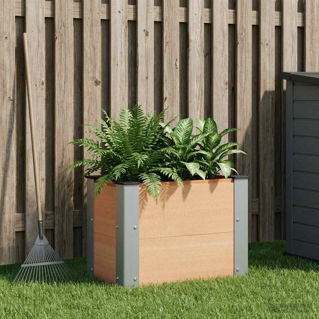 vidaXL Hochbeet Braun 50 x 30 x 36 cm WPC und Aluminium