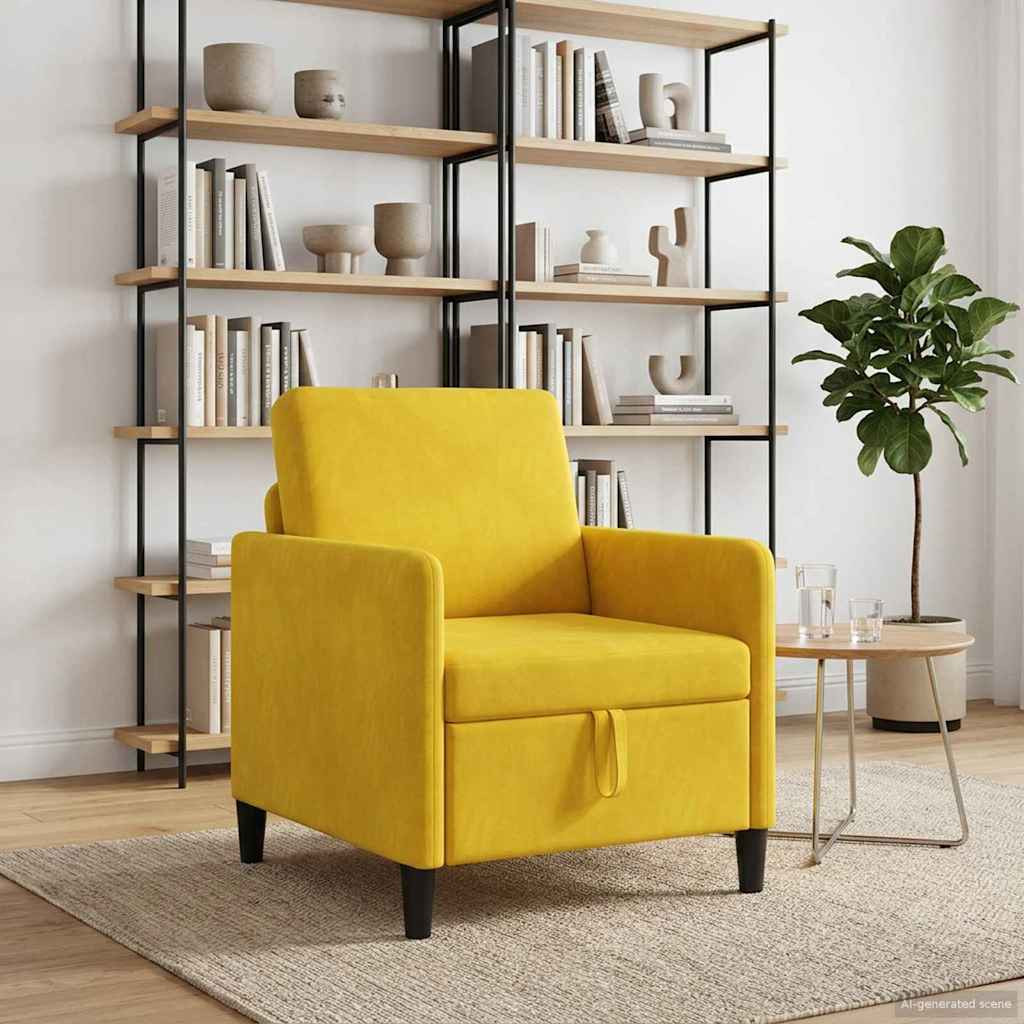 vidaXL Sofa mit Stauraum Gelb 72 x 78 x 87 cm Polyester