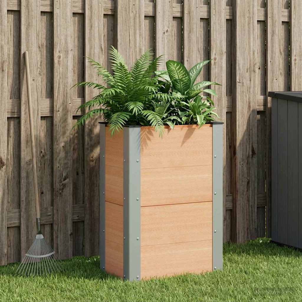 vidaXL Hochbeet Braun 50 x 30 x 72 cm WPC und Aluminium