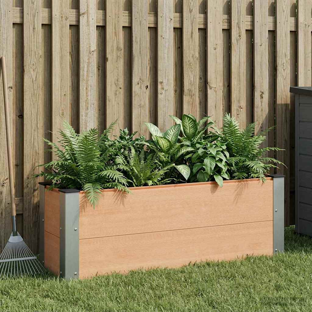 vidaXL Hochbeet Braun 100 x 30 x 36 cm WPC und Aluminium
