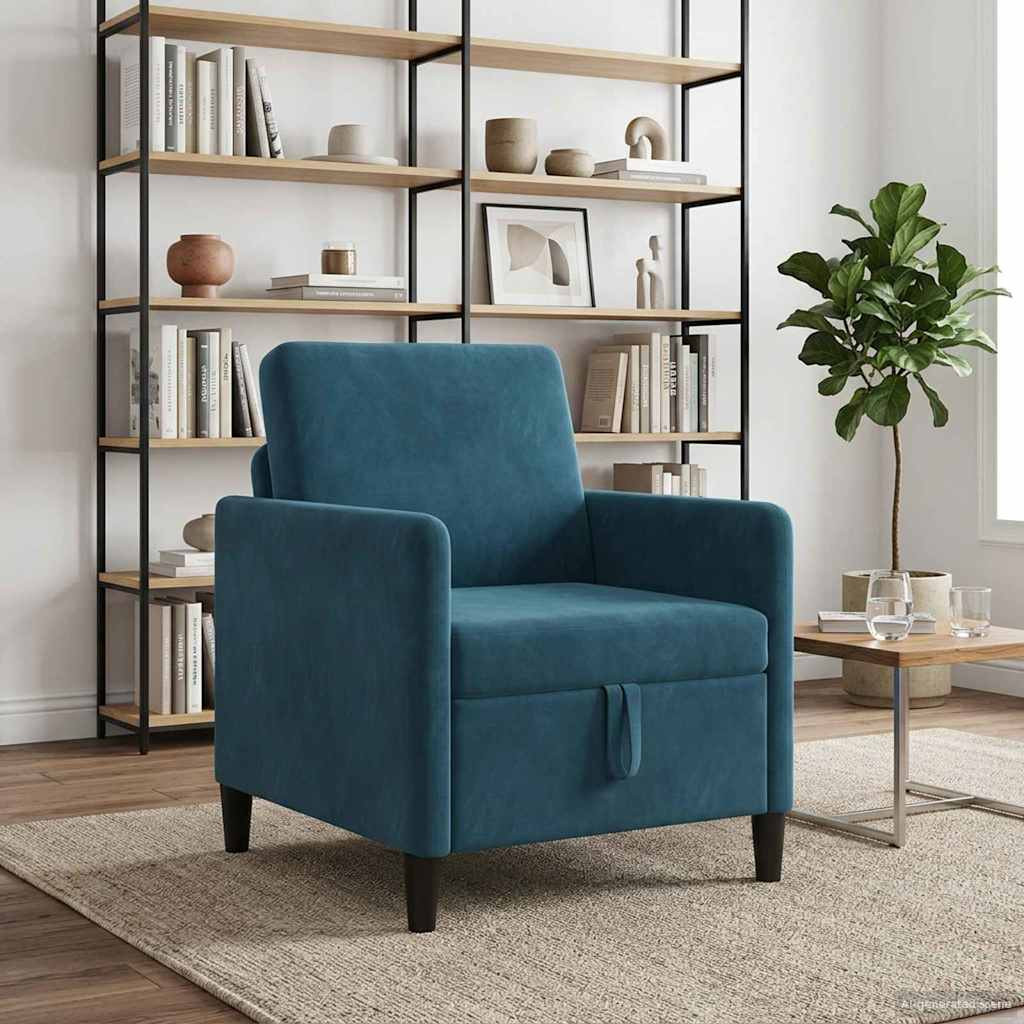 vidaXL Sofa mit Stauraum Blau 72 x 78 x 87 cm Polyester