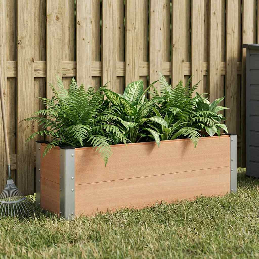 vidaXL Hochbeet Braun 100 x 30 x 72 cm WPC und Aluminium