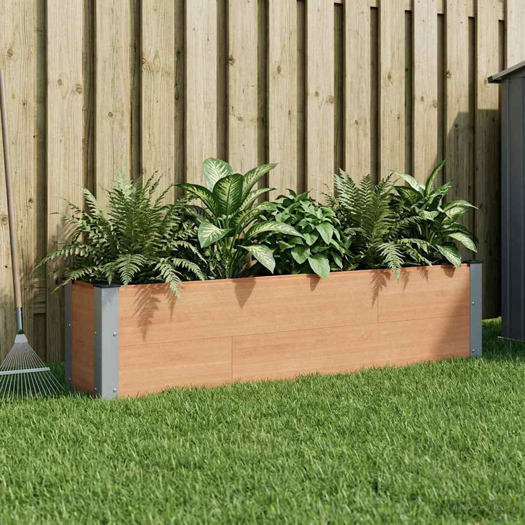 vidaXL Hochbeet Braun 150 x 30 x 36 cm WPC und Aluminium
