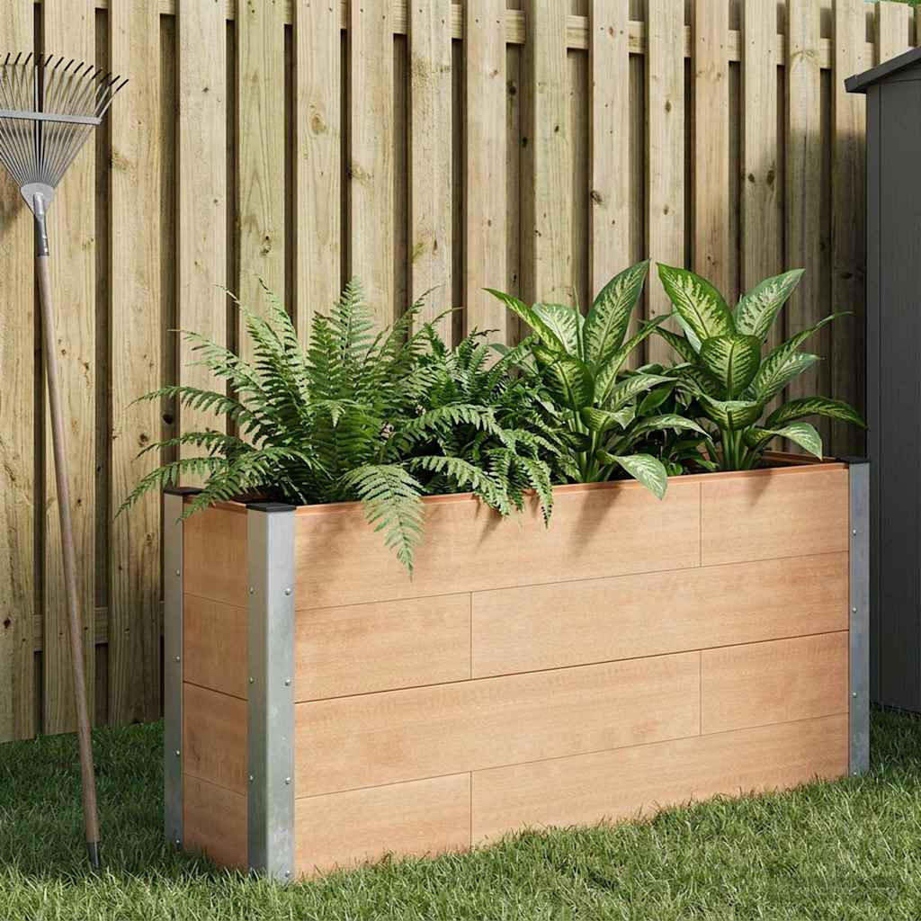 vidaXL Hochbeet Braun 150 x 30 x 72 cm WPC und Aluminium