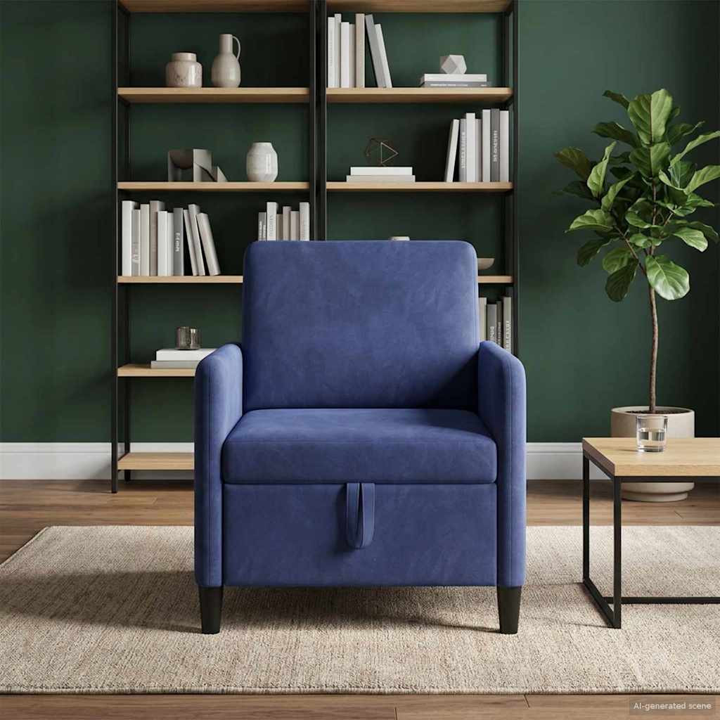 vidaXL Sofa mit Stauraum Polizeiblau 72 x 78 x 87 cm Polyester