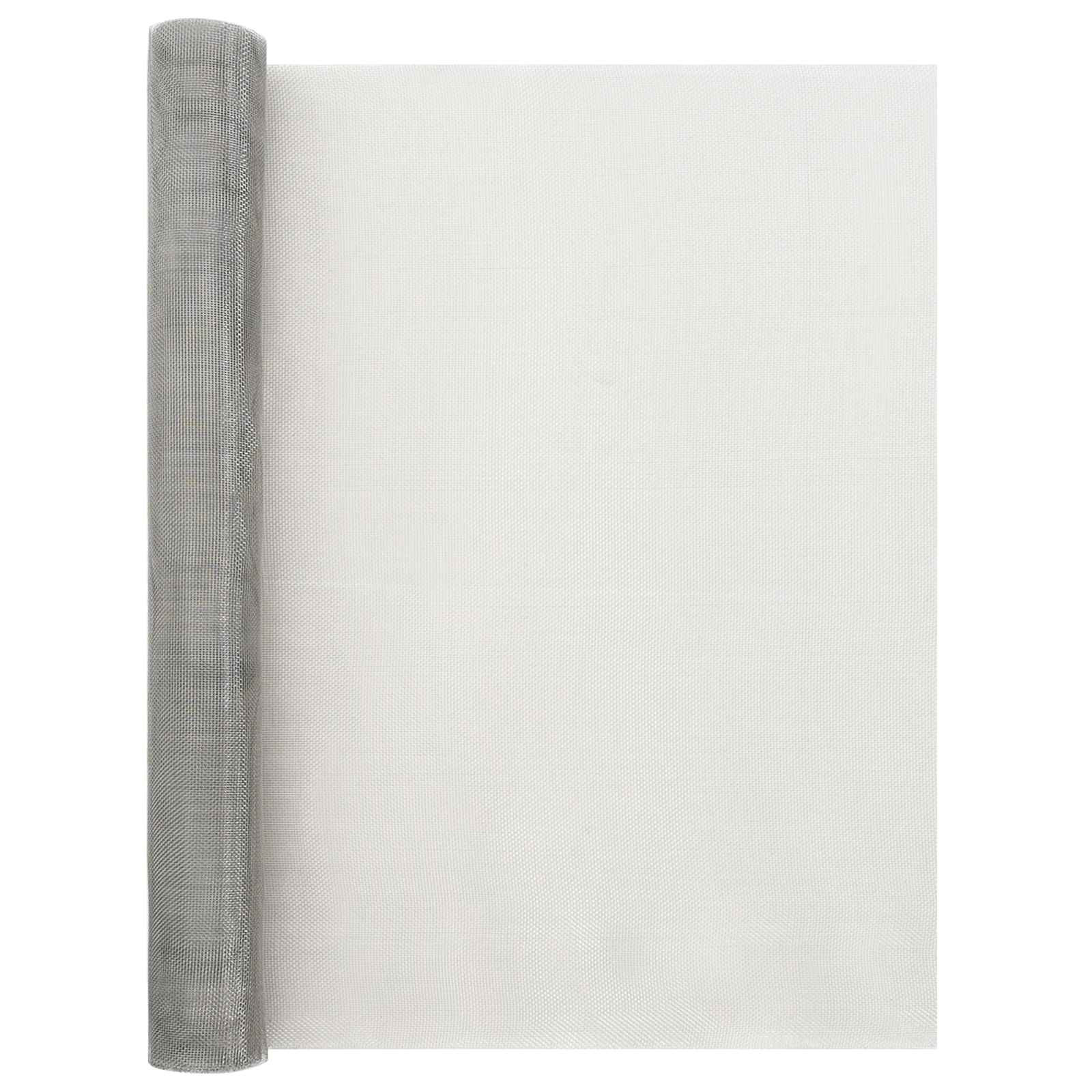vidaXL Mesh Bildschirm 60 x 500 cm 20 Mesh Edelstahl 201 Silber