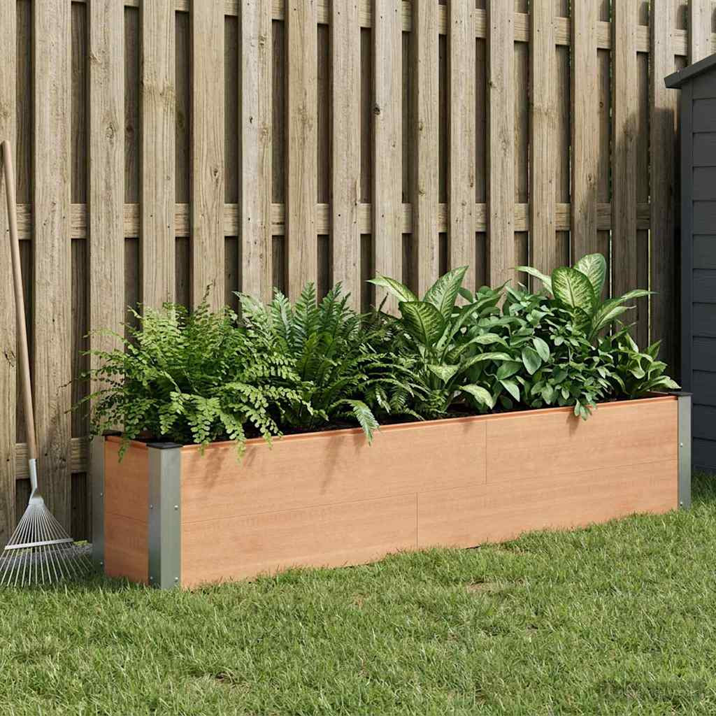 vidaXL Hochbeet Braun 200 x 30 x 36 cm WPC und Aluminium