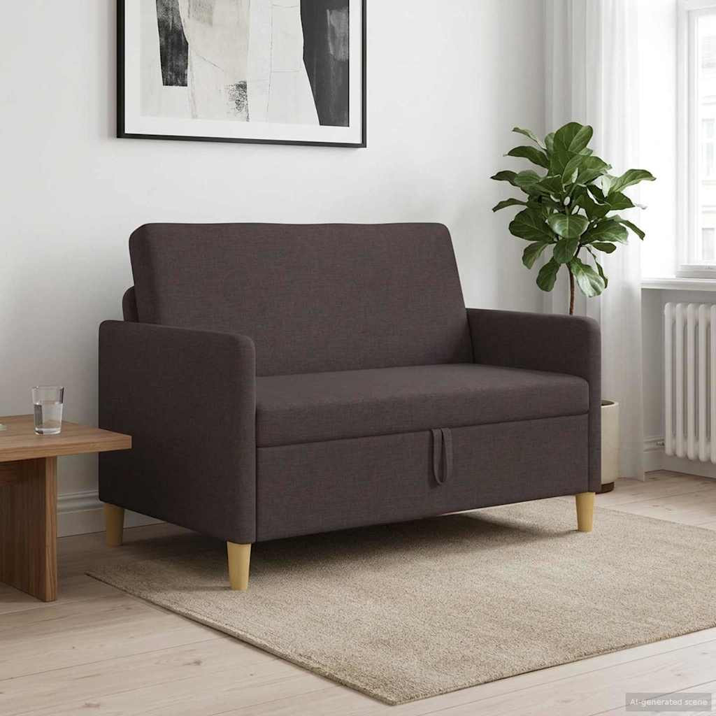 vidaXL Sofa mit Stauraum Dunkelbraun 122 x 78 x 87 cm Polyester
