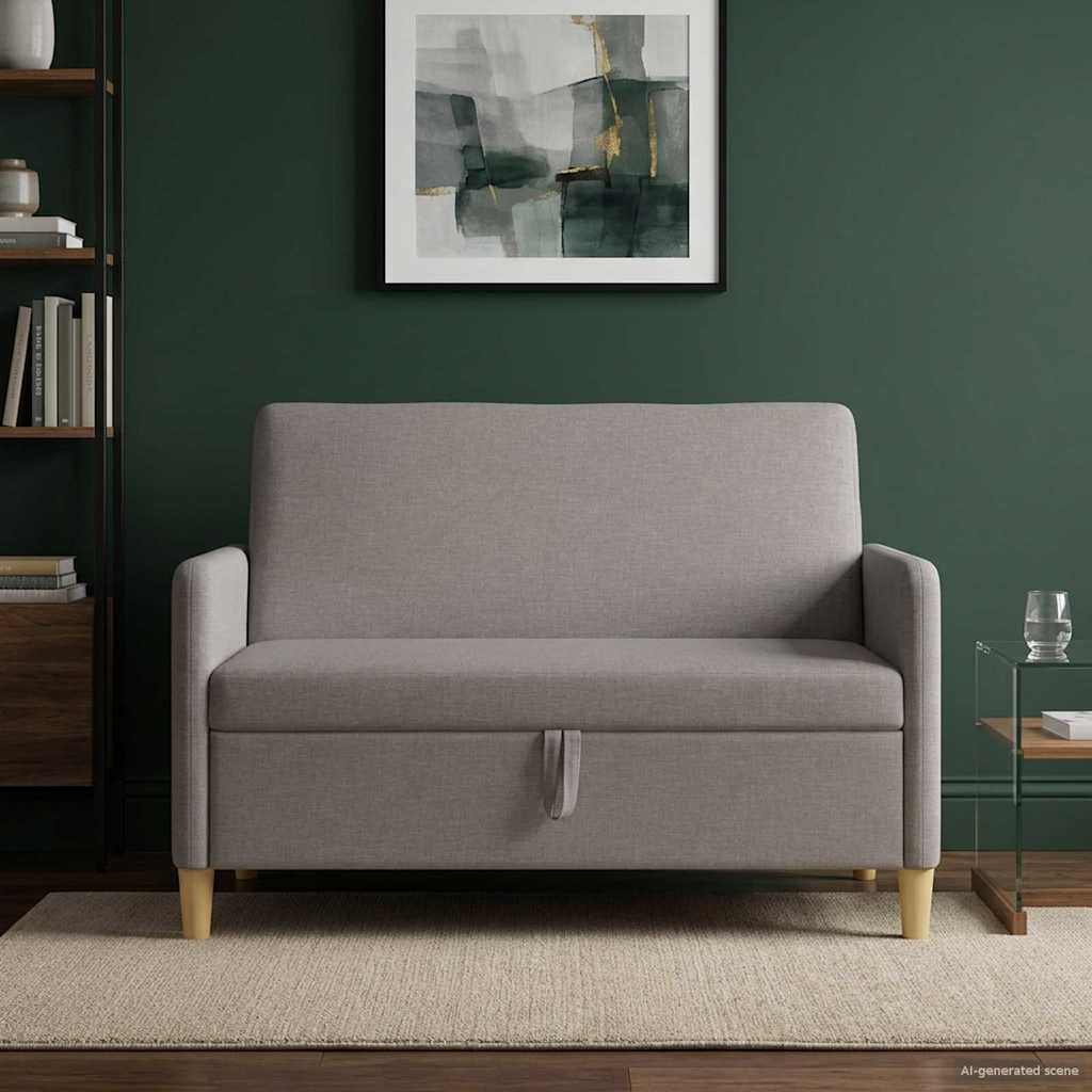 vidaXL Sofa mit Stauraum Taupe 122 x 78 x 87 cm Polyester
