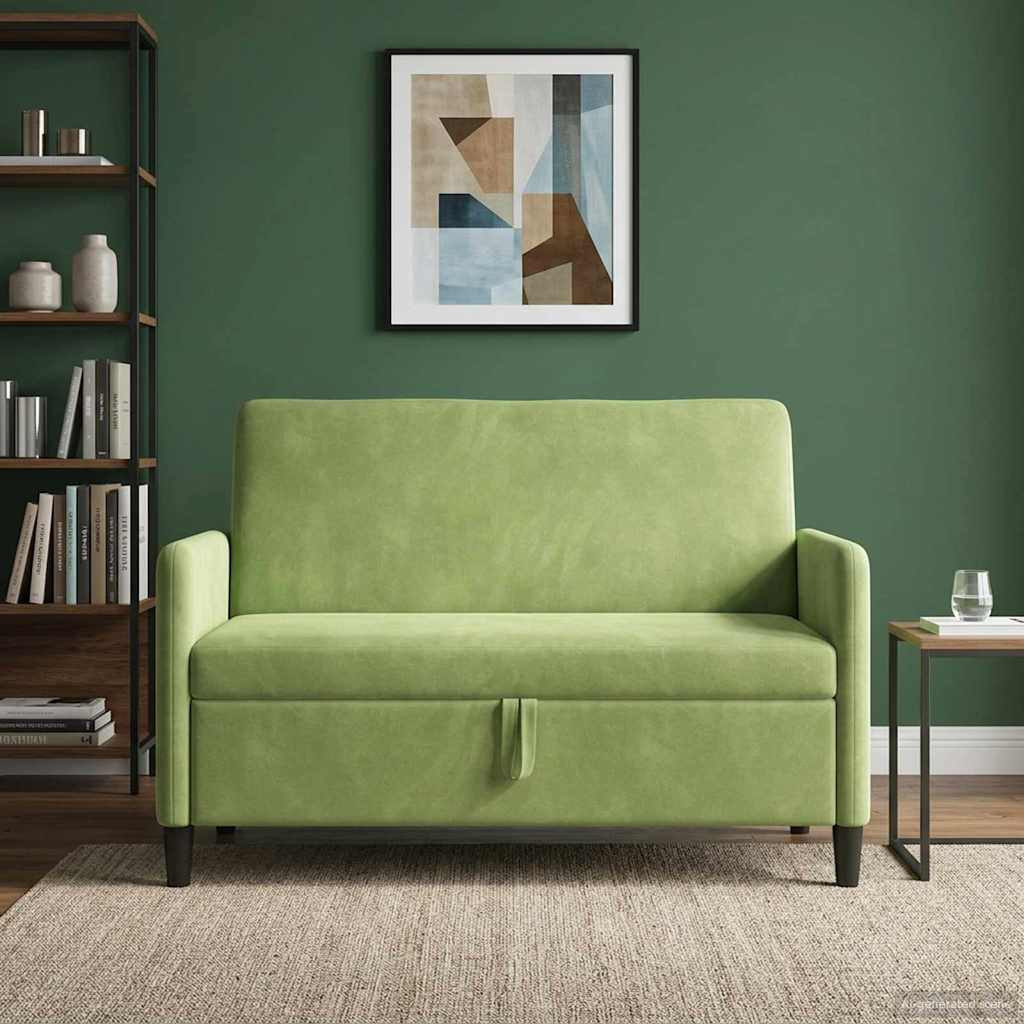 vidaXL Sofa mit Stauraum Hellgrün 122 x 78 x 87 cm Polyester