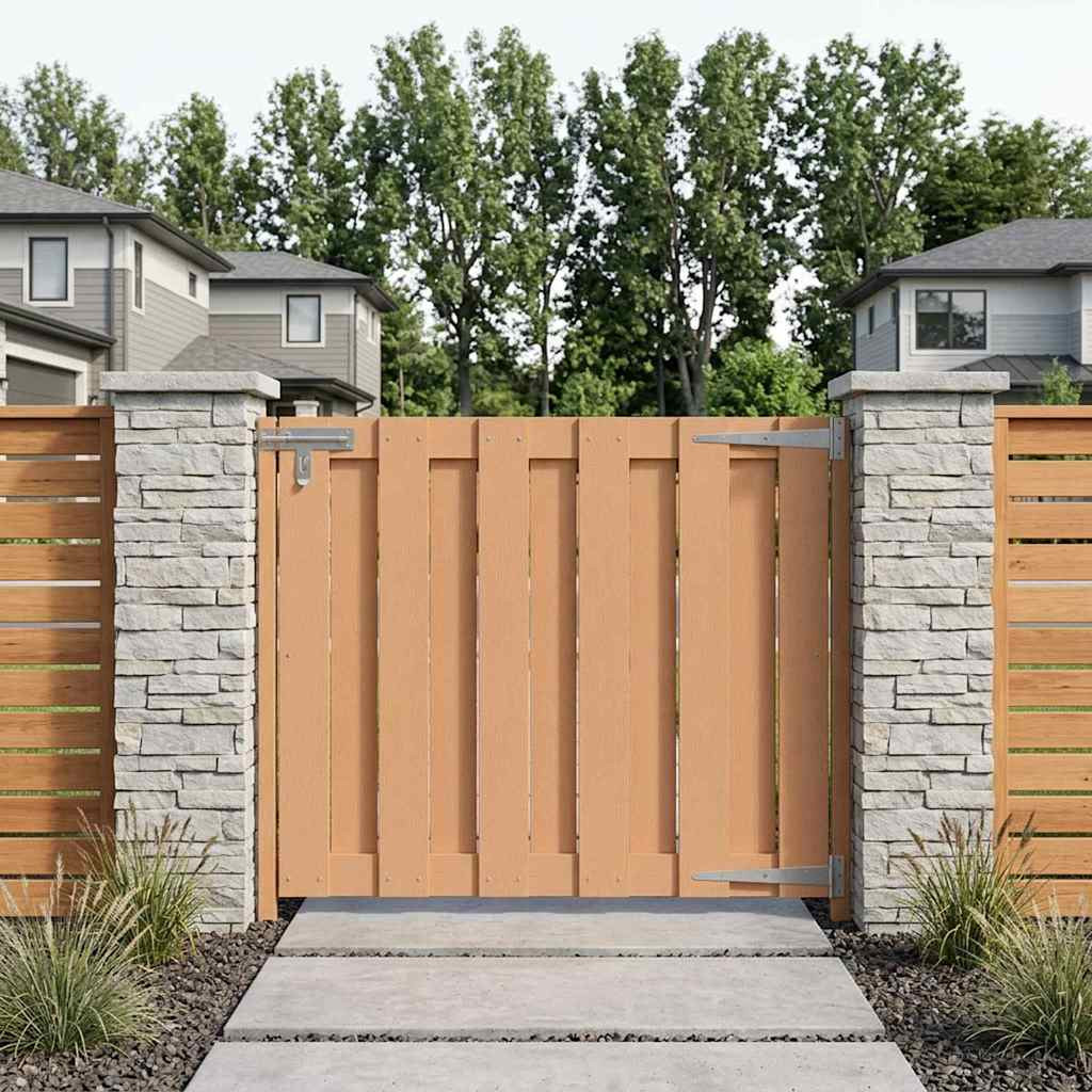 vidaXL Gartentor 100 x 80 cm WPC und Aluminium Braun