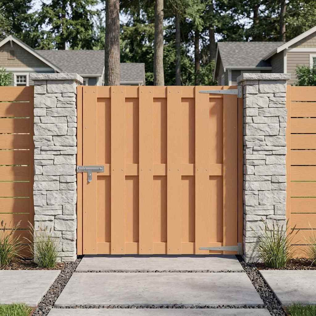 vidaXL Gartentor 100 x 100 cm WPC und Aluminium Braun