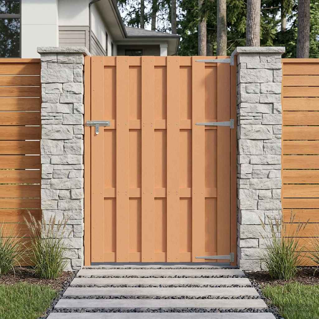 vidaXL Gartentor 100 x 150 cm WPC und Aluminium Braun