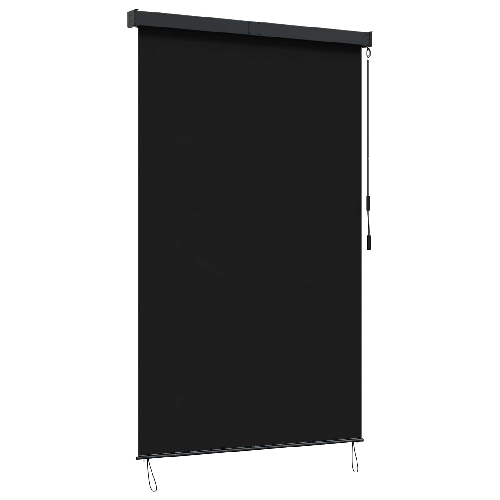 vidaXL Rollo Schwarz 160 x 250 cm Stoff und Aluminium