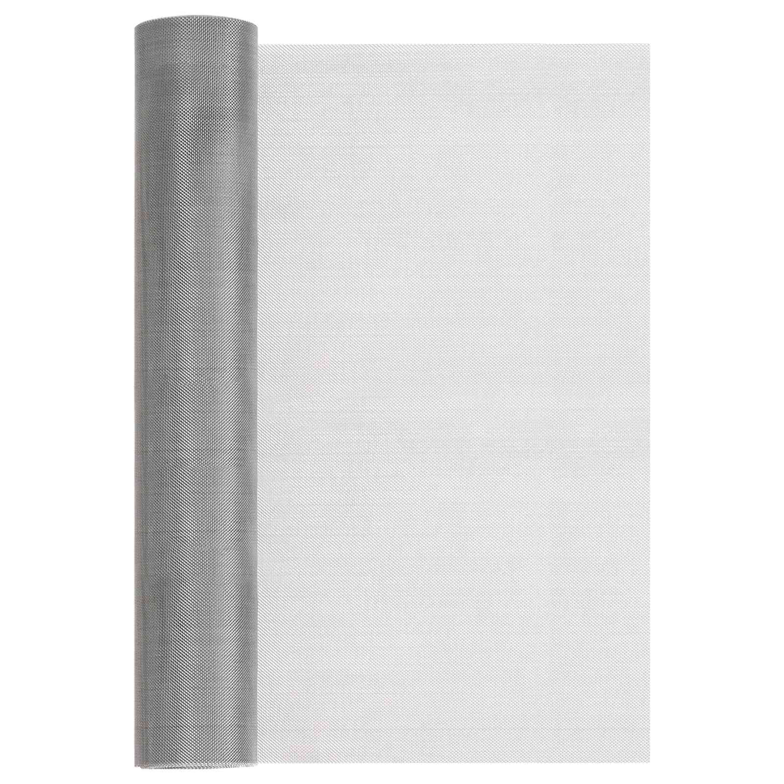 vidaXL Mesh Bildschirm 40 x 1000 cm 30 Mesh Edelstahl 201 Silber