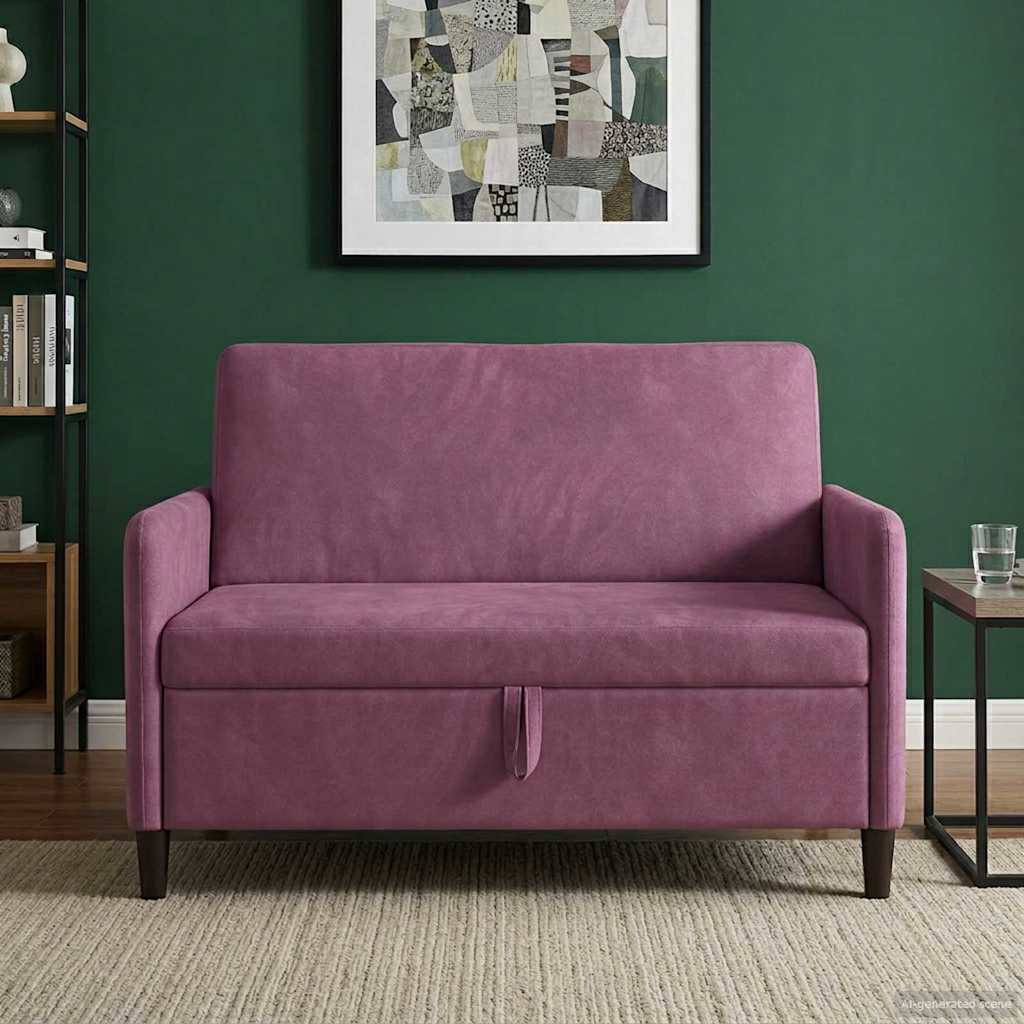 vidaXL Sofa mit Stauraum Lila 122 x 78 x 87 cm Polyester