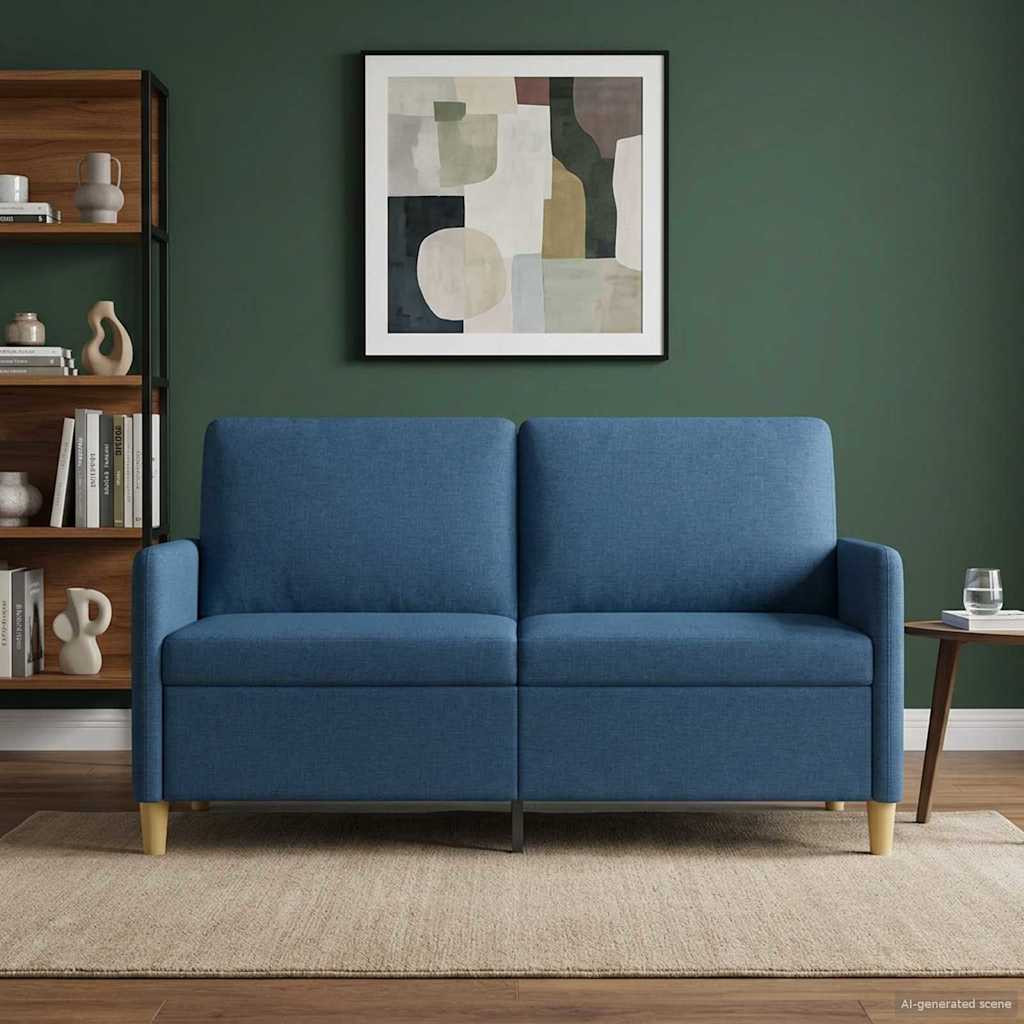 vidaXL Sofa mit Stauraum Blau 152 x 78 x 87 cm Polyester