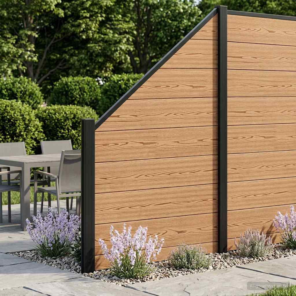 vidaXL zaunset 95 x 180 cm WPC und Aluminium Braun