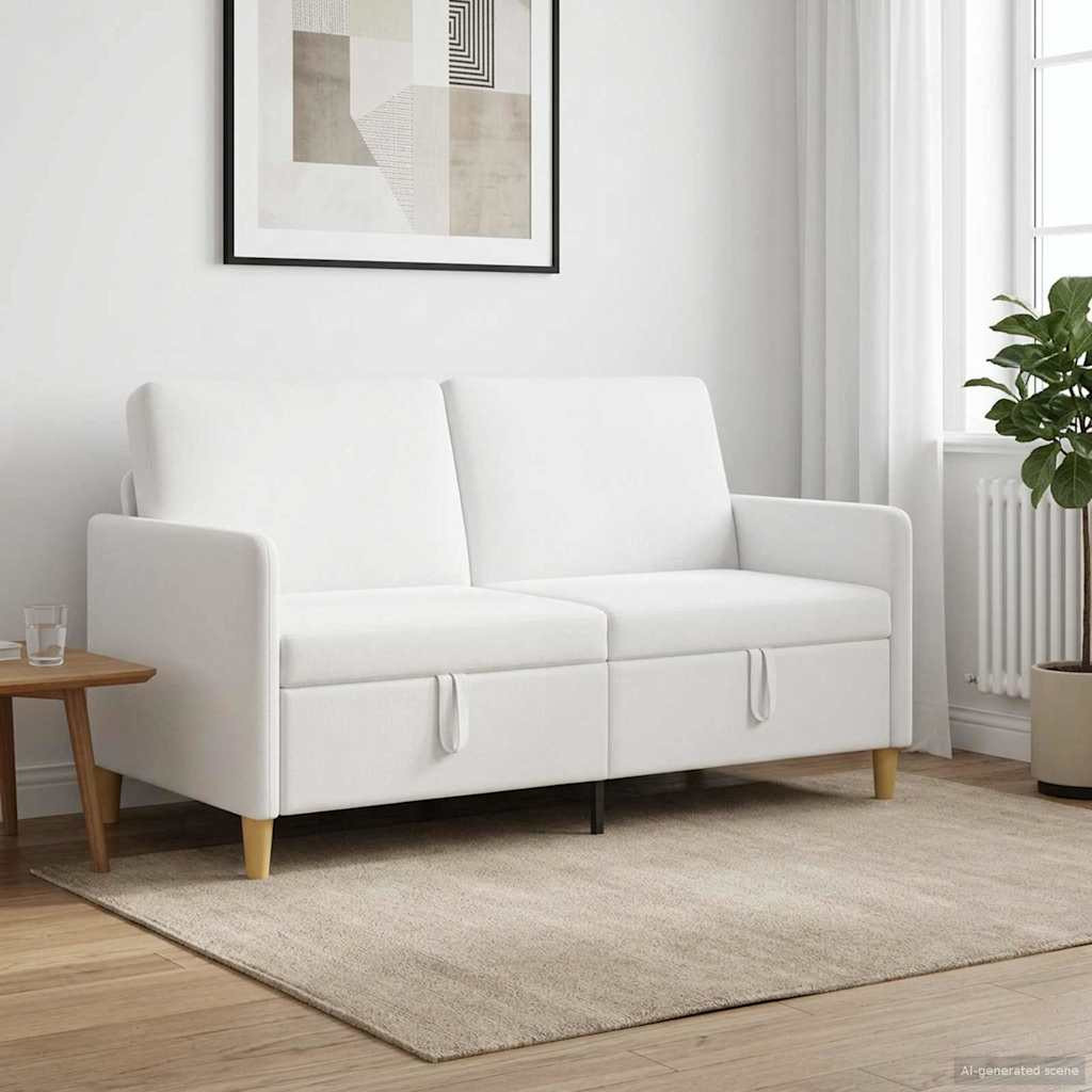 vidaXL Sofa mit Stauraum Weiß 152 x 78 x 87 cm Polyester