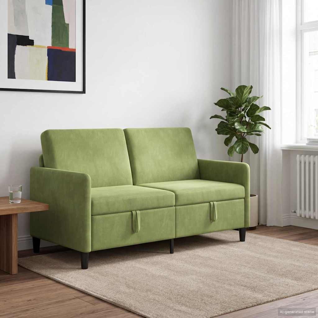 vidaXL Sofa mit Stauraum Hellgrün 152 x 78 x 87 cm Polyester