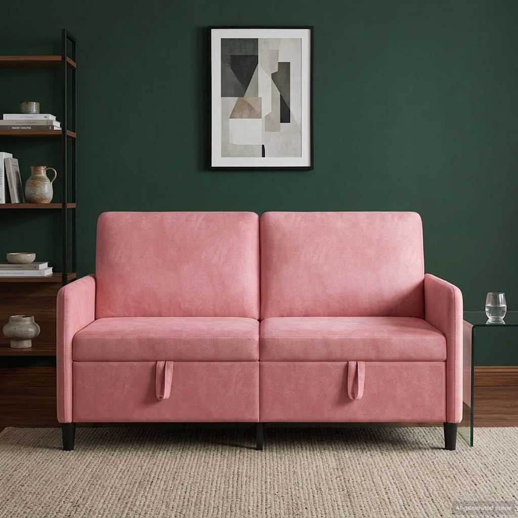 vidaXL Sofa mit Stauraum Rosa 152 x 78 x 87 cm Polyester