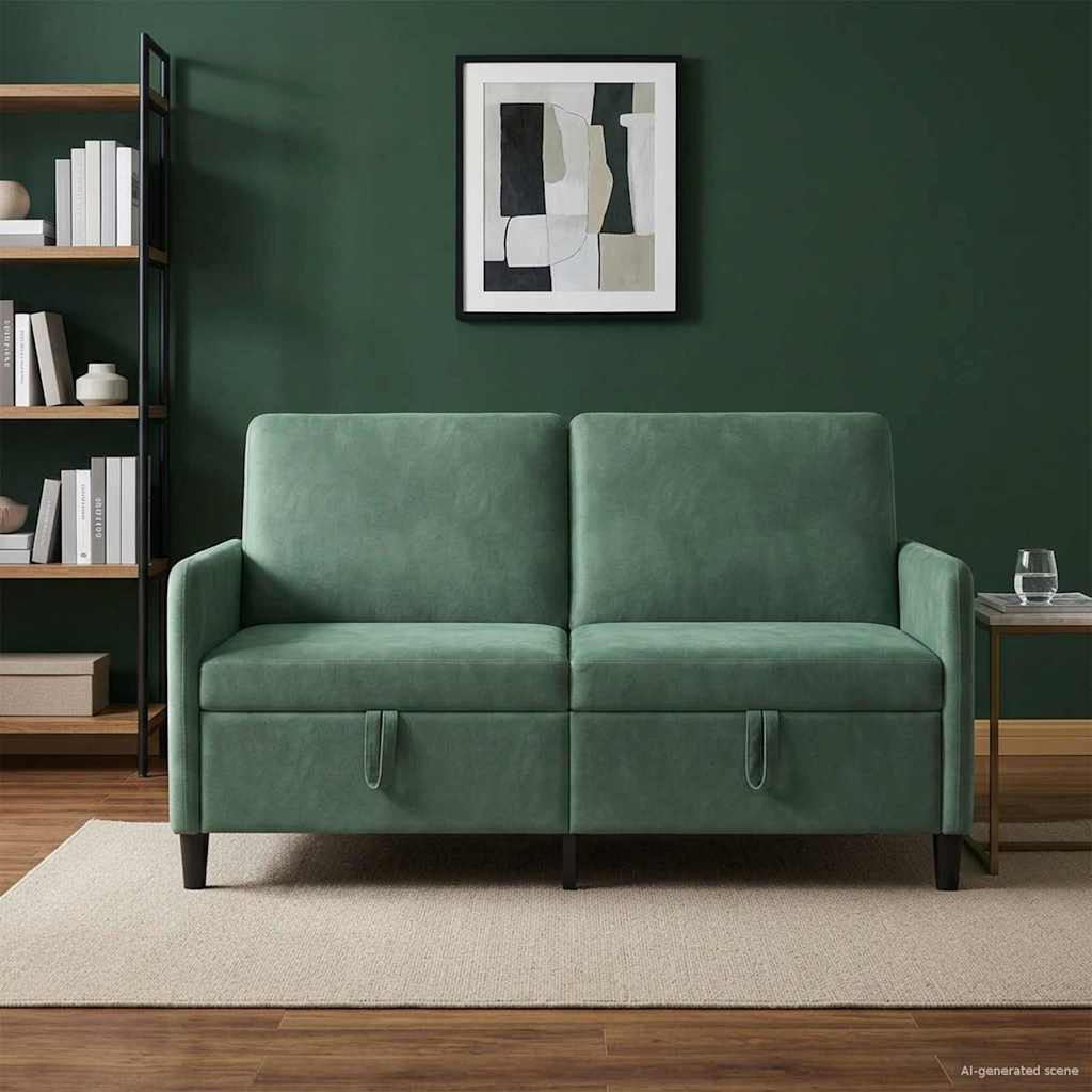 vidaXL Sofa mit Stauraum Meergrün 152 x 78 x 87 cm Polyester