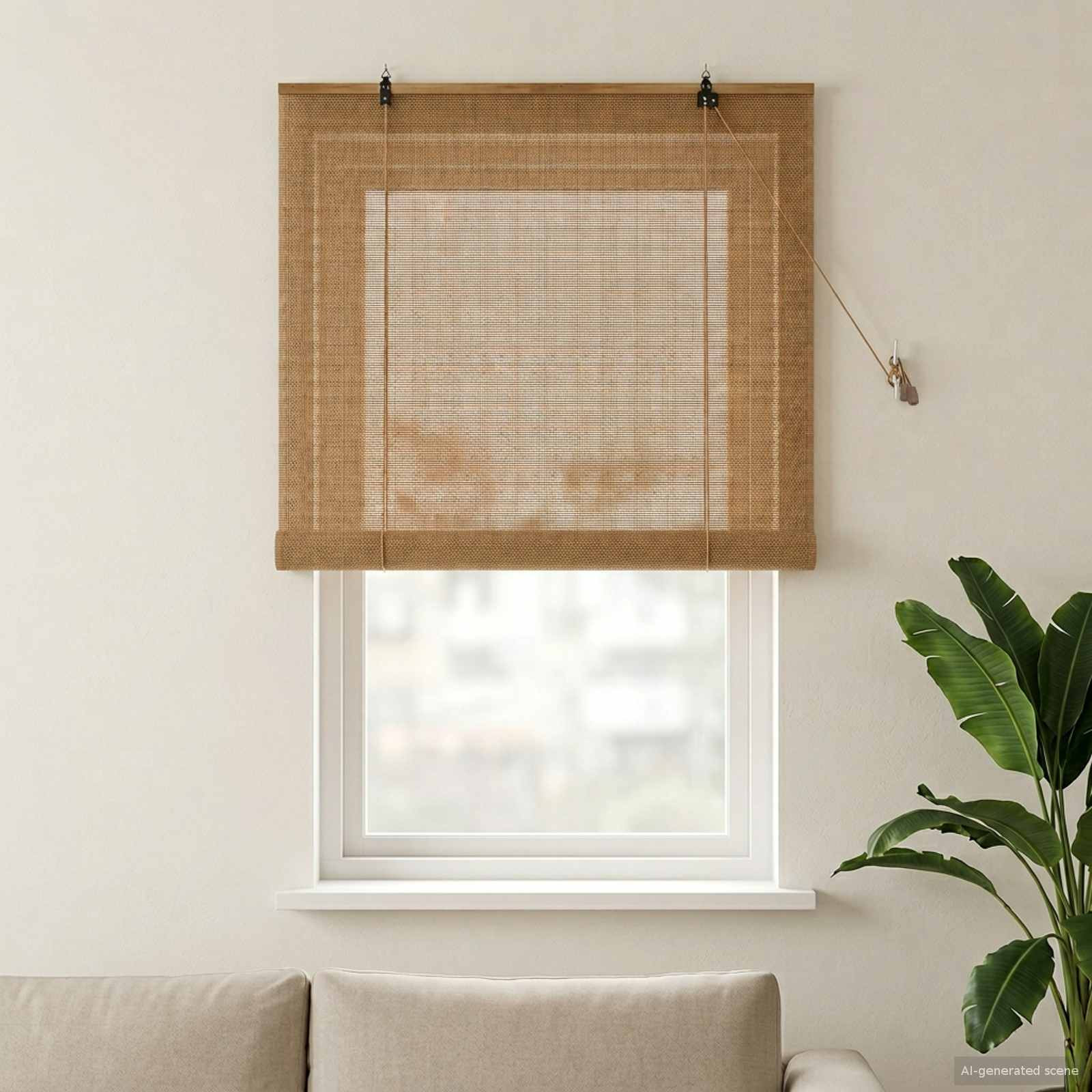 vidaXL Rollo Braun 120 x 160 cm Bambus