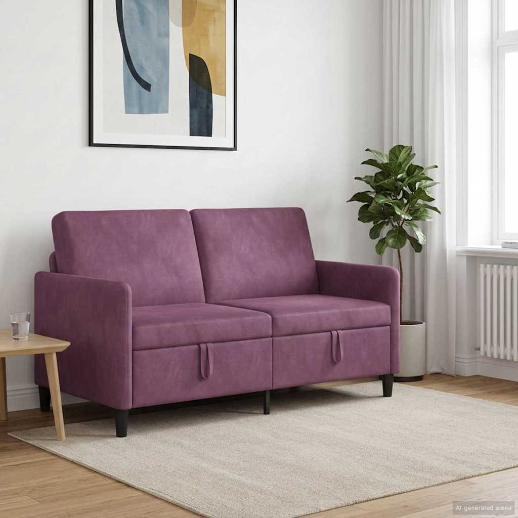 vidaXL Sofa mit Stauraum Lila 152 x 78 x 87 cm Polyester