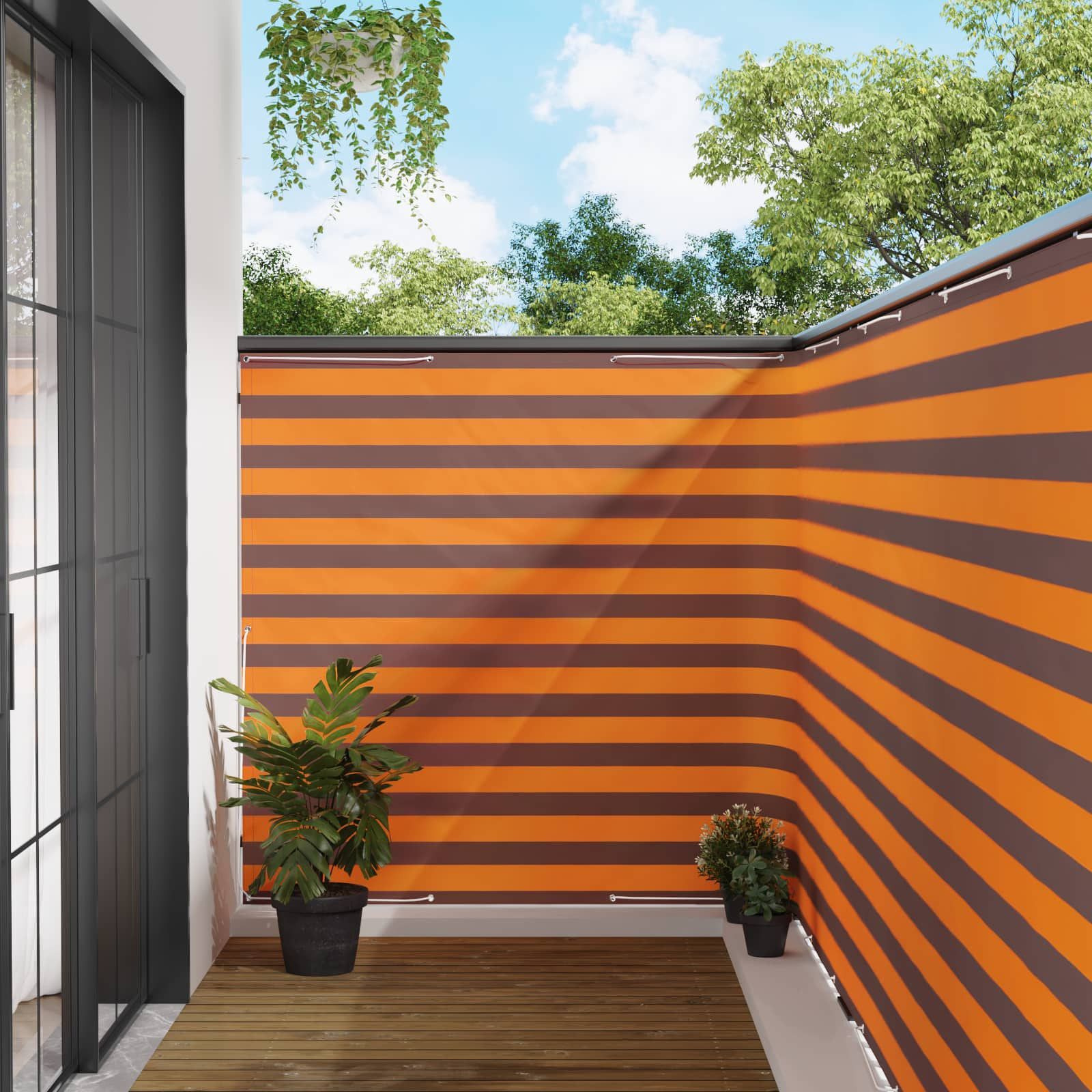 vidaXL Balkon Sichtschutz 150 x 300 cm Stoff mit PU-Beschichtung